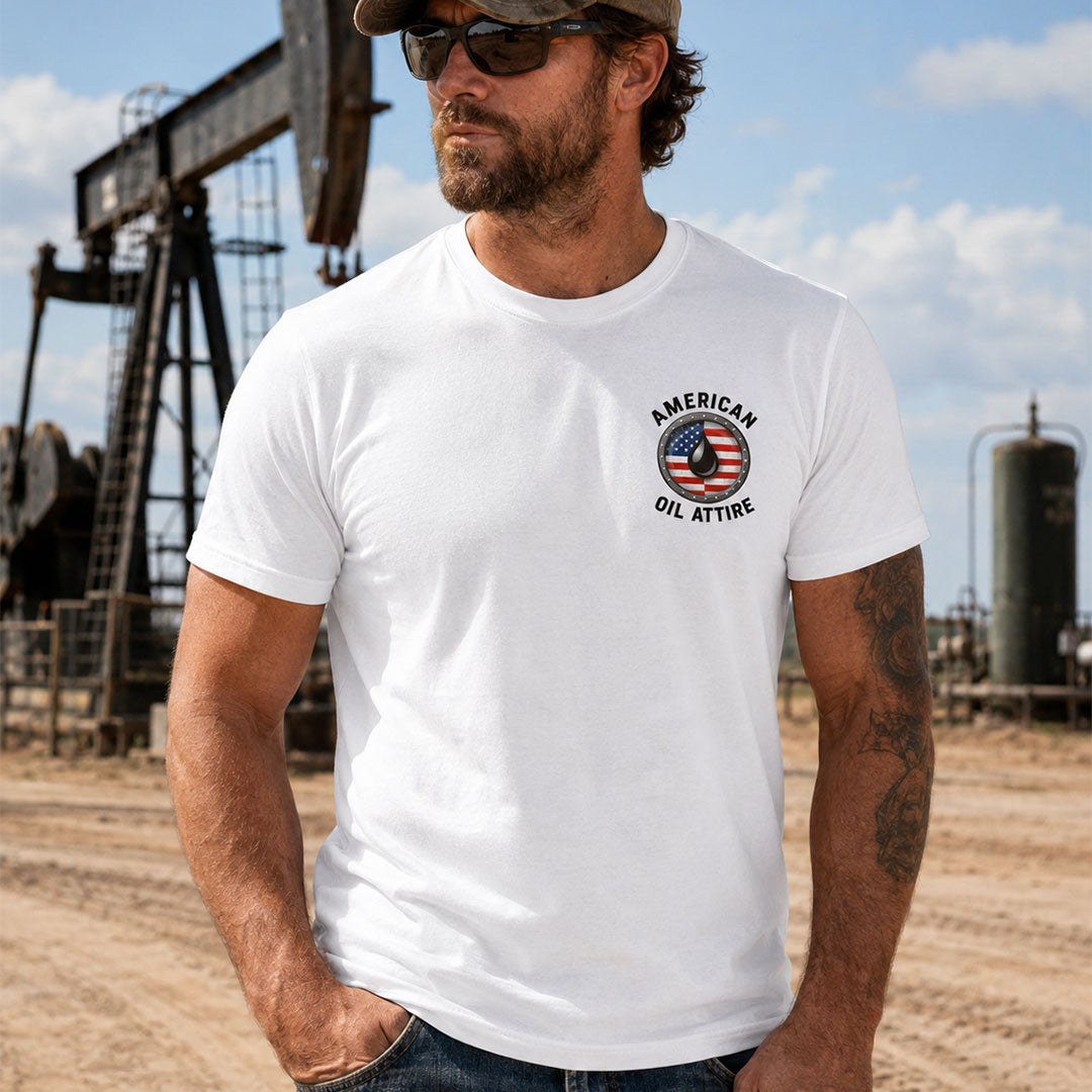 American Oil / American Soil White T-Shirt