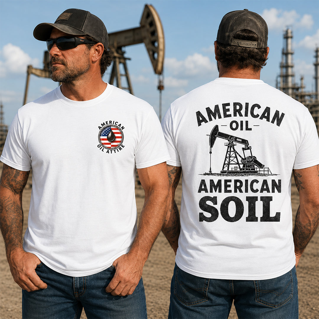 American Oil / American Soil White T-Shirt
