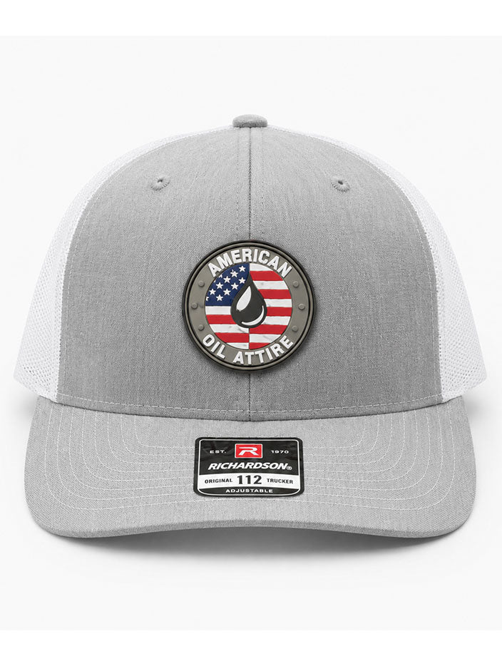 American Oil Attire Alpine Gray/White Hat
