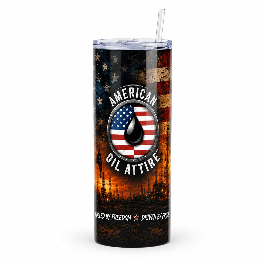 American Oil Attire™ Fueled by Freedom 20 oz Tumbler