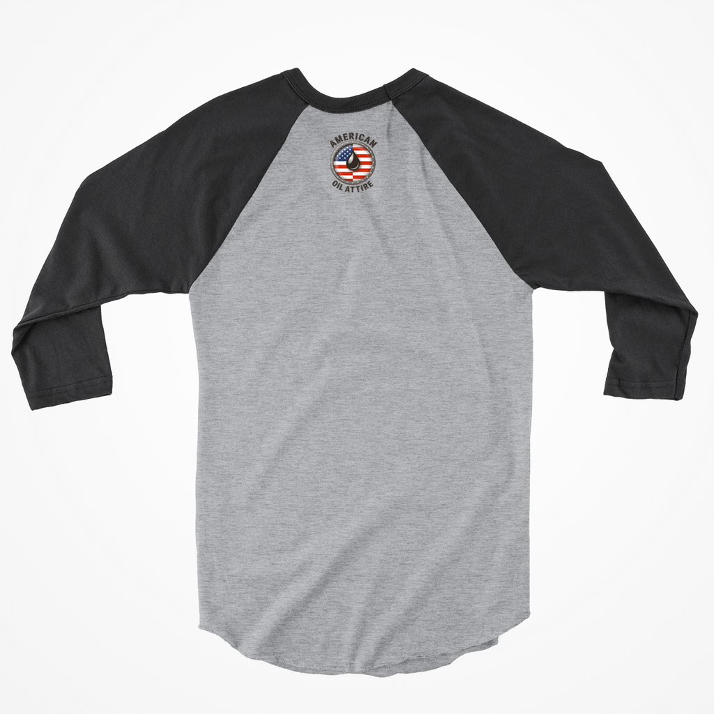 Red, White & Crude Baseball Tee - Smoke